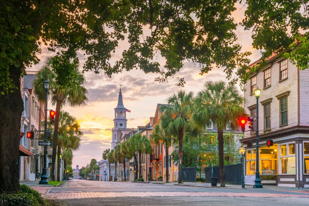 Late afternoon in Charleston, South Carolina.